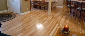 solid hardwood flooring with clear finish