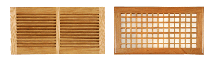 Cold air returns, flush and cubed