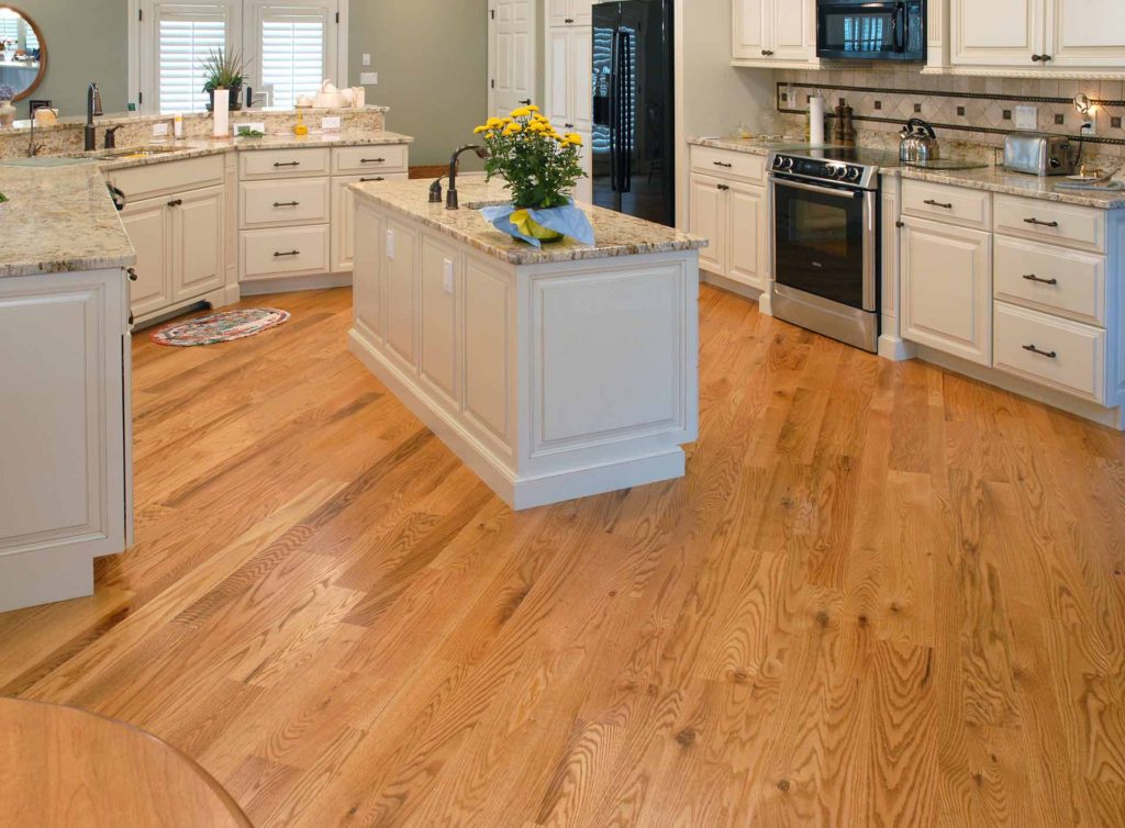 hardwood flooring in modern kitchen