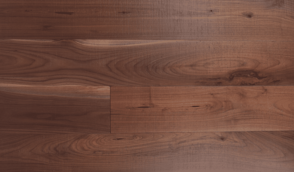 Band Sawn Textured Character Walnut Prefinished Natural with Indentations flooring sample