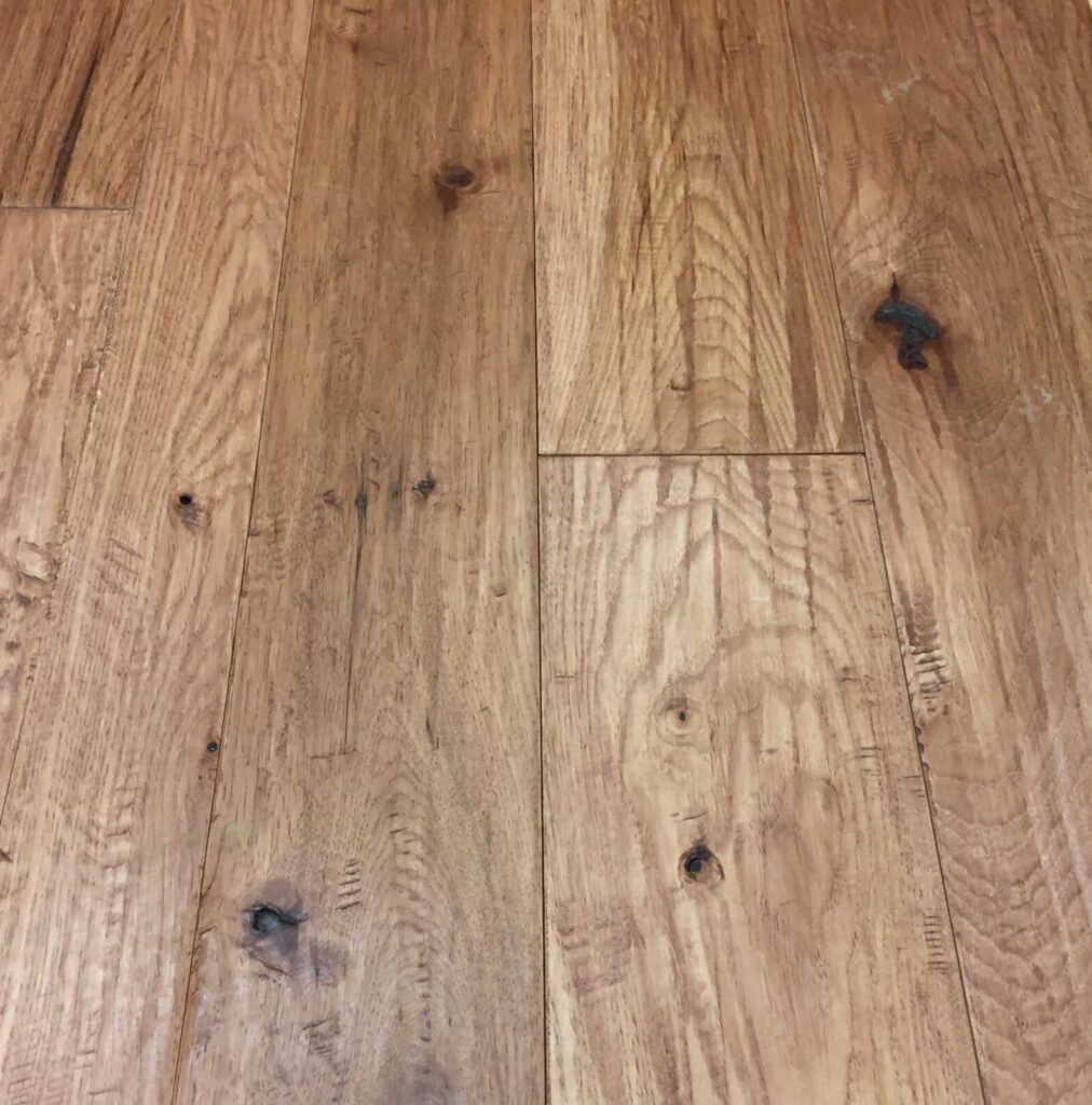 Hickory Character Prefinished Hickorynut with Old Mill (Hand Scraped) Texture